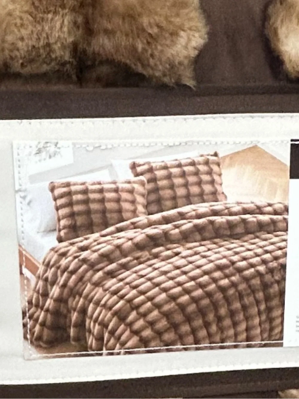 Westmore Loft Brown Faux Fur Luxury King Comforter Set 106”x90” Warmth Comfort